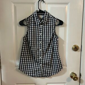 J. Crew Gingham Sleeveless Top